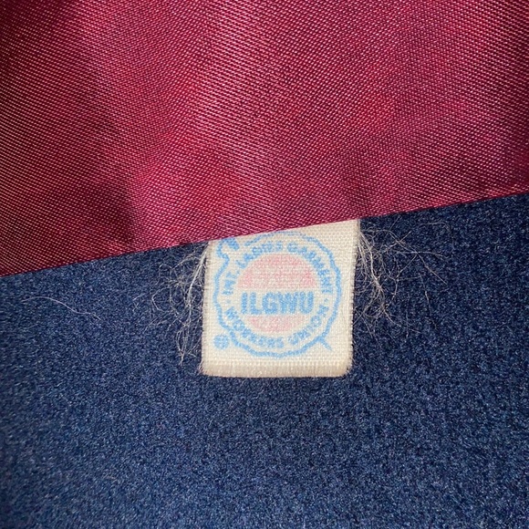 Vintage Stevens Forstmann Women’s Navy Blue Wool Winter Dress Coat - Picture 10 of 13